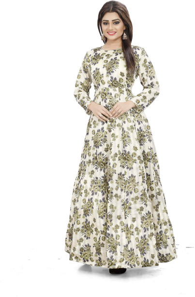 flipkart long frock for ladies