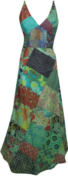Indiatrendzs Women Fit and Flare Multicolor Dress