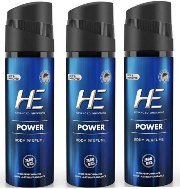 HE POWER No-Gas Perfume Body Spray - For Men (120 ml, Pack of 3) Deodorant Spray  -  For Men