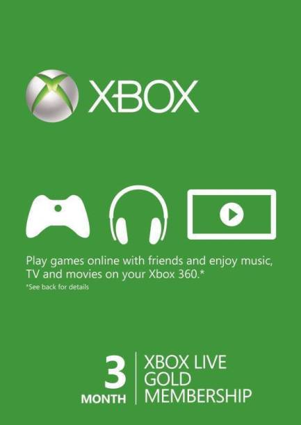 Xbox Live 3 Month Gold Membership Card for Xbox One, Xb...