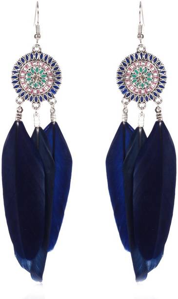 Feather Earrings Online At Best Prices In Feather Wings Zinc Resin Tel Earring
