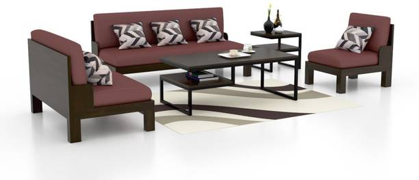 Metal Sofa Sets Online At Best Prices In India Funterior Leatherette 3 2 1 Natural Sofa Set