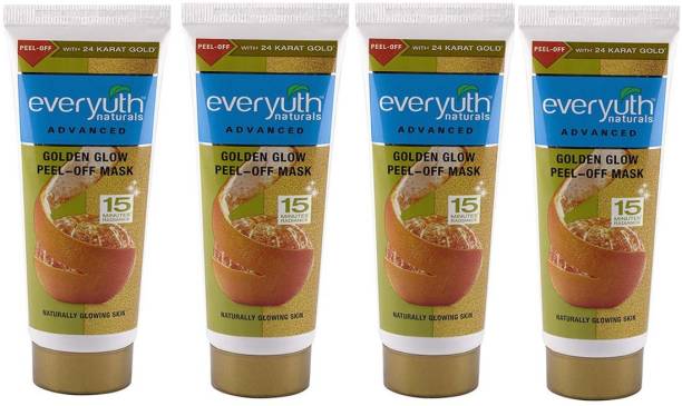 Everyuth Naturals GOLDEN GLOW PEEL-OFF MASK WITH 24 KARAT GOLD ( 50 gm, PACK OF 4 )