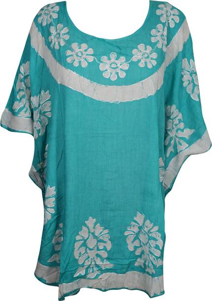 Indiatrendzs Embroidered Rayon Women Kaftan