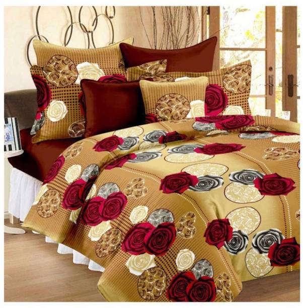 Printed Bedsheets Online At Best Clio 144 Tc Polyester Double King Printed Bedsheet