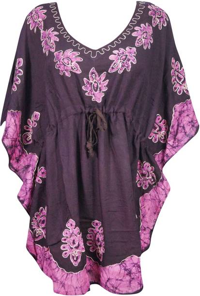 Indiatrendzs Printed Rayon Women Kaftan