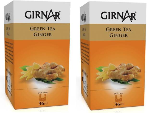 Girnar Tea Girnar Ginger Green Tea Pack of 2 Ginger Green Tea Bags Box