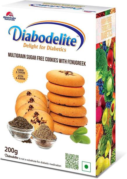 Quantum Naturals Diabodelite Multigrain Sugar Free Cookies - Jeera & Cumin Flavor Cookies