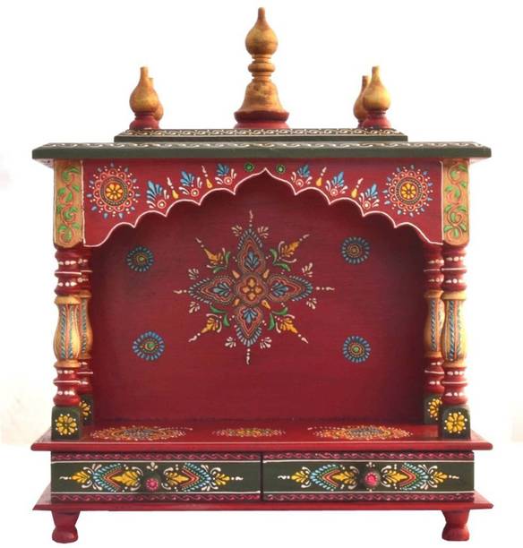 Pooja Mandir Home Temple At Ed S On Flipkart Home And Bazaar Hb17ki 081 Wooden Temple