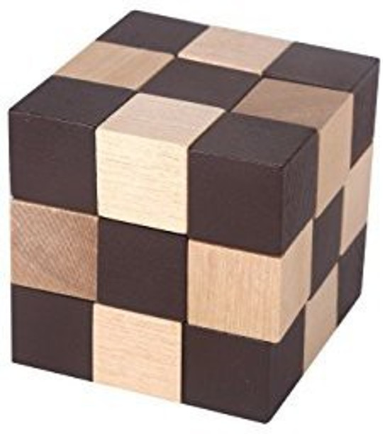 Brain Teasers Cube Twist 3d Wood Jigsaw Lock Puzzle Brain Teaser