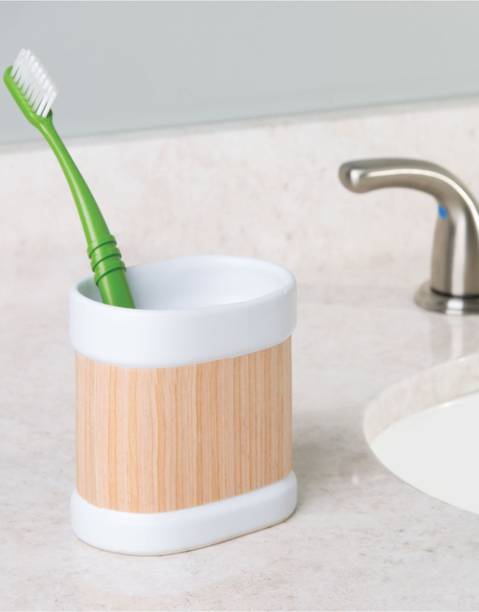 Interdesign Bathroom Accessories Interdesign Realwood Ceramic Toothbrush Holder Stand