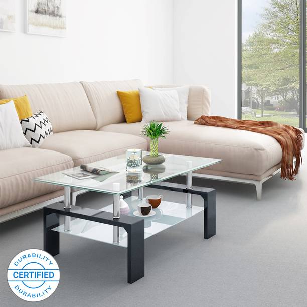 Coffee Tables Durability Certified क फ Flipkart Perfect Homes Dorn Glass Coffee Table