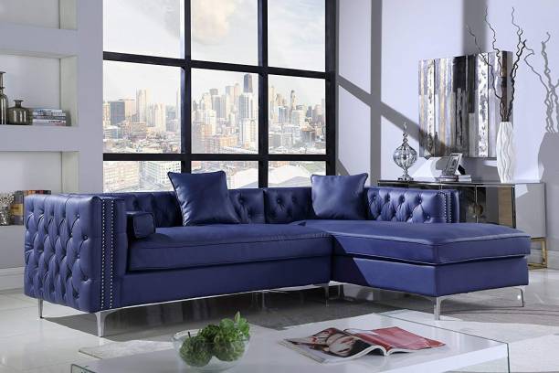 Leather Sofas, Dark Blue Leather Sofa Set