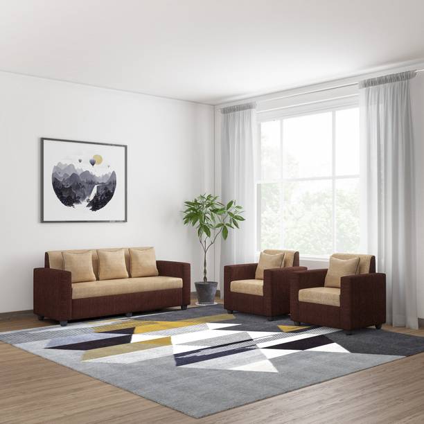 Sofa Set Best Sets At S In India Bharat Lifestyle Tulip311 Fabric 3 1 Brown Sofa Set