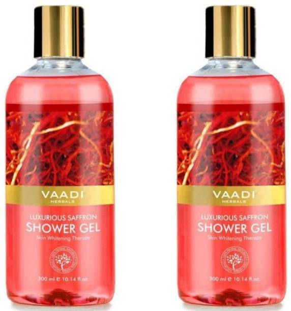 VAADI HERBALS Luxurious Saffron Shower Gel (300 ml x 2)