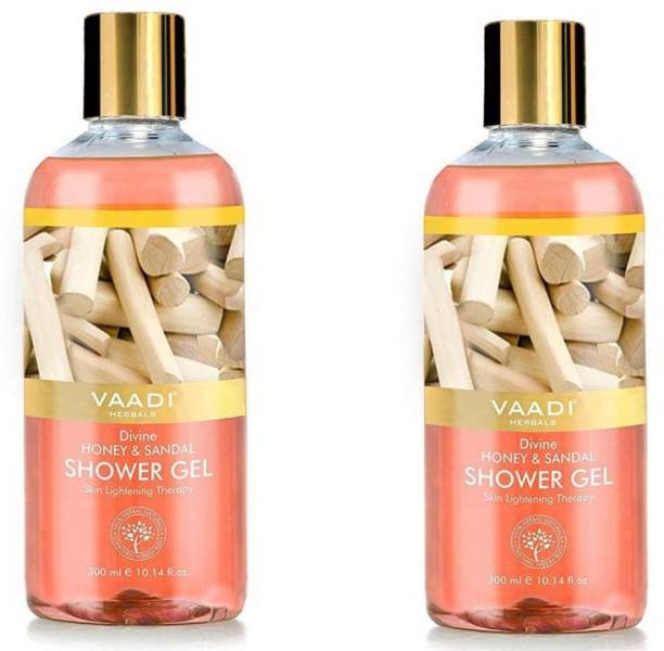 VAADI HERBALS Divine Honey & Sandal Shower Gel (300 ml x 2)