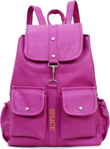 College Bags Online At Best Prices In India Splice Pu Leather Backpack School Bag Student Women Travel 6 L
