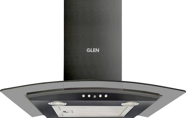 Glen Chimney Kitchen Online At Best Prices On Glen Cooker Hood 6071 Blk Ex 60cm 1000m3 Ss Ltw