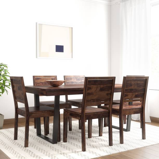 Bamboo Dining Tables Sets At Induscraft Arabia Metal Sheesham Solid Wood 6 Seater Dining Set