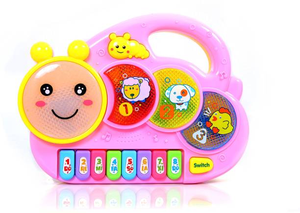 Tiny's World Keyboard Musical Toy with Flashing Lights Animal Sounds and Songs