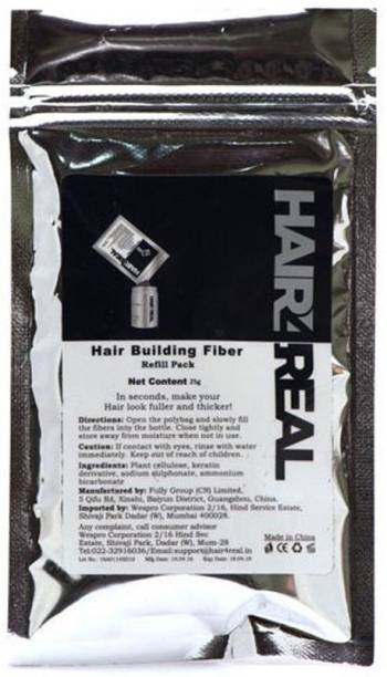 Hair4Real Hair Building Fibers Refill Pack (25g, Dark Brown) 25g_RefDarkB Medium Hair Volumizer Hair Fibers