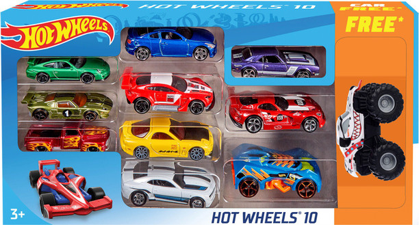 hot wheels 10 cars gift pack