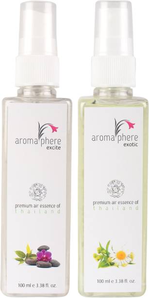 Aromaphere One EXCITE & One EXOTIC Air Freshener Combo(Pack of 2) Spray