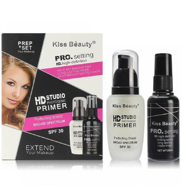 Kiss Beauty Makeup Fixer + Primer Prep Set combo