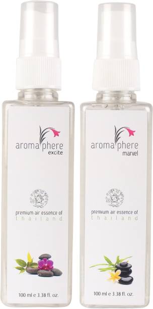 Aromaphere One EXCITE & One MARVEL Air Freshener Combo(Pack of 2) Spray