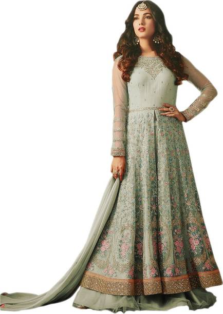 Wedding Dress Materials Online At Best Sa Kart Net Embroidered Semi Sched Salwar Suit Tta Material