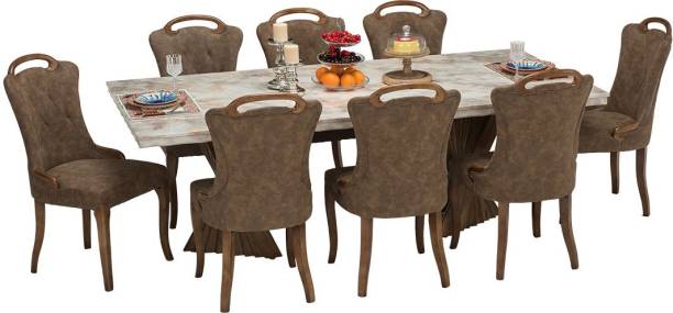 Durian ELANOR/A Solid Wood 8 Seater Dining Set
