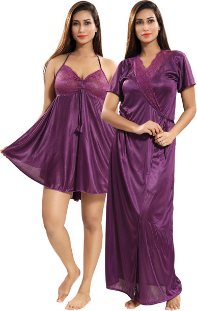 satin nighty flipkart
