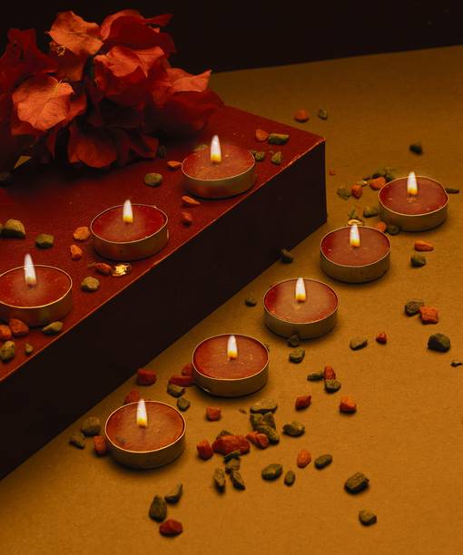 Christmas Candles Diwali Deepavali Under Rs 199 At Flipkart Auradecor Strawberry Fragrance Pack Of 10 Candle