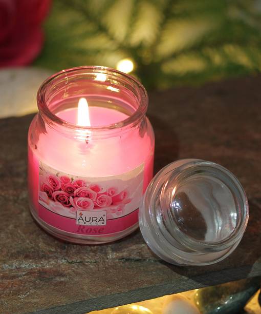 Christmas Candles Diwali Deepavali Under Rs 199 At Flipkart Auradecor Rose Fragrance Cookie Jar Candle