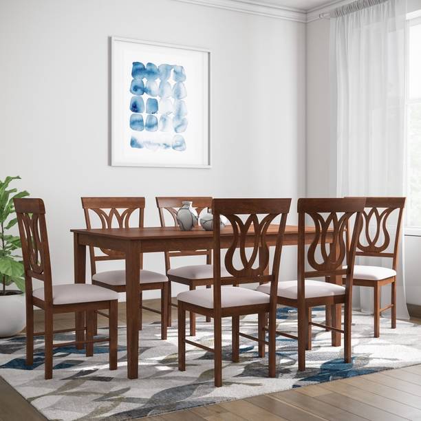 Dining Table ड इन ग ट बल स And Chairs At Best Flipkart Perfect Homes Floreana Solid Wood 6 Seater Dining Set