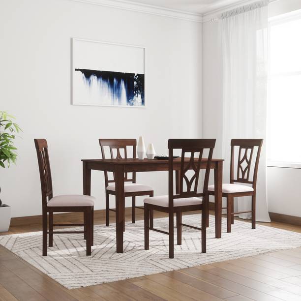 Dining Table And Chairs Designs At Best S Flipkart Perfect Homes Langkawi Solid Wood 4 Seater Dining Set