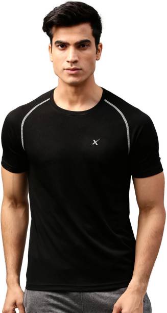 HRX by Hrithik Roshan Solid Men Round Neck Black T-Shirt