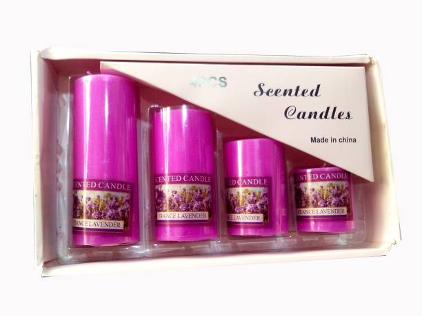 TECHNOCHITRA Diwali Pillor Shape Pack Of 4 Candle Gift Set Candle