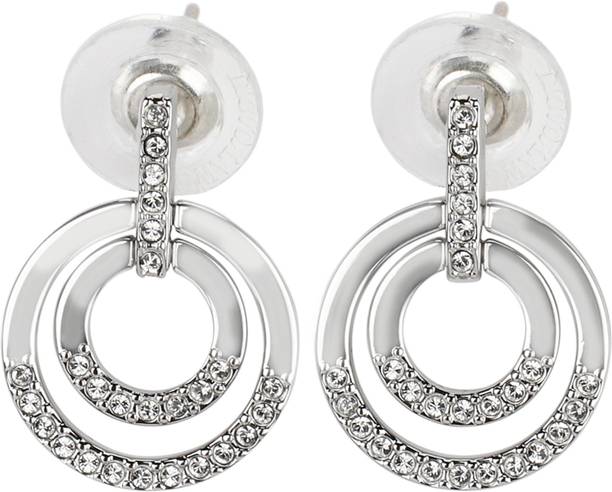 Silver Earrings Online At Best Prices In India Swarovski 5349203 Circle Pierced Earrings Medium Metal Earring Set