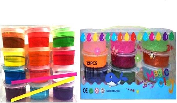 S2KCrafts S2KC-0975 Sparkling Glitter Jelly Clay & 5D Slime ultra-light clay Super