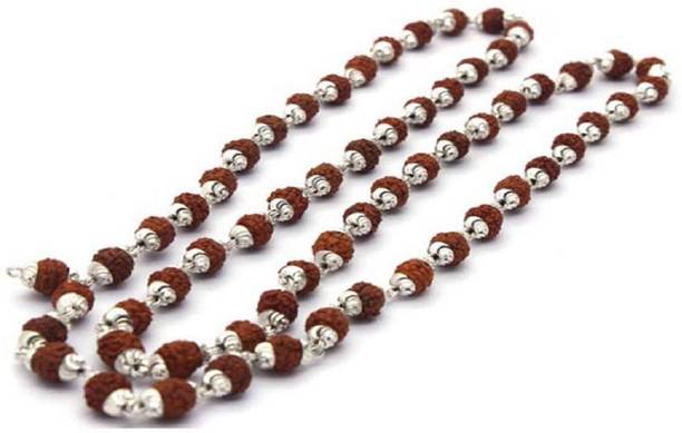 Jaipur Gemstone Rudraksh Shiv Shakti Kawach Mala Wood Chain