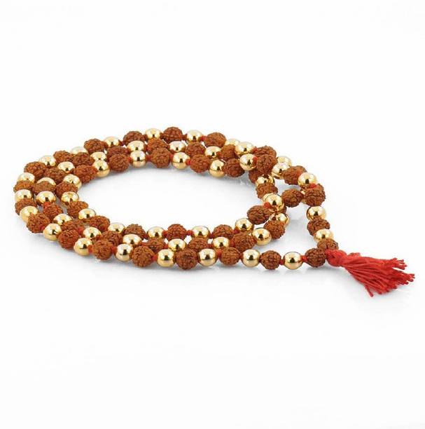 Jaipur Gemstone Rudraksh Shiv Shakti Kawach Mala Wood Chain