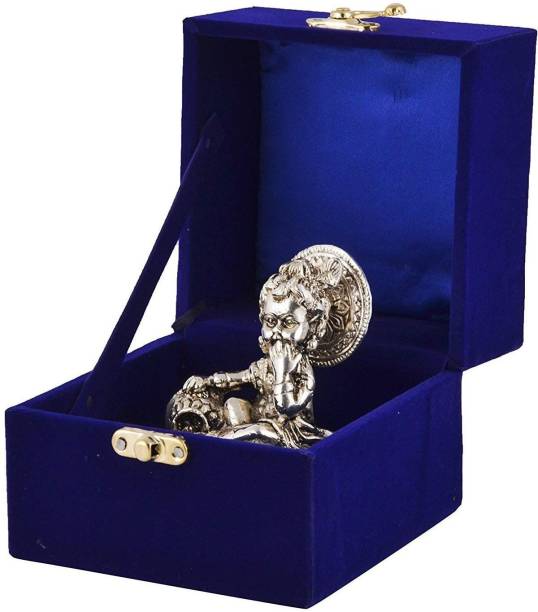 Lavanaya Silver Silver Plated Laddu Gopal God Idol with Beautiful Velvet Box (14 cm, Silver) Exclusive Gift for Diwali Gift, Wedding Gift and Birthday Gift Decorative Showpiece - 11 cm Decorative Showpiece  -  10 cm