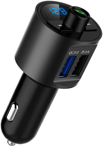 Crust v4.2 Car Bluetooth Device with FM Transmitter, Audio Receiver, Car Charger, MP3 Player, Adapter Dongle, Transmitter