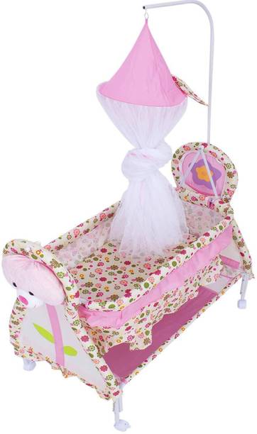 Baby Cribs Cradles Online In Baybee Baby Comfort Cradle Cot New Born Swing With Mosquito Net Wheel