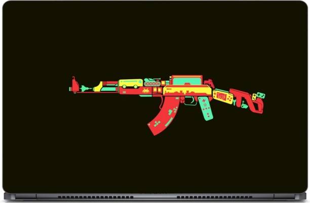i-Birds ® Colorful AK-47 Gun Exclusive High Quality Laptop Decal, laptop skin sticker 15.6 inch (15 x 10) Inch iB-5K_skin_0644 Vinyl Laptop Decal 15.6