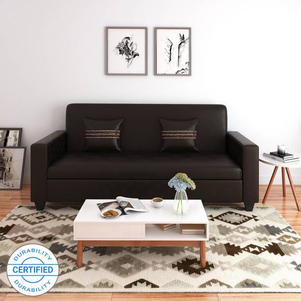 Sofas Sectionals Durability Certified Flipkart Perfect Homes Crete Fabric 3 Seater Sofa