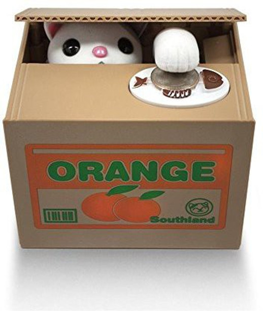 Itazura Automated Kitty Cat Stealing Coin Piggy Bank Money Saving