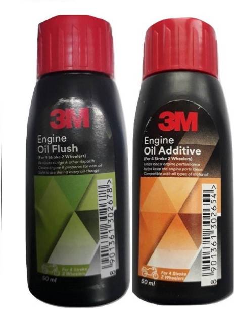 3M Engine Oil Flush (50ml), Engine Oil Additive (50ml) Combo