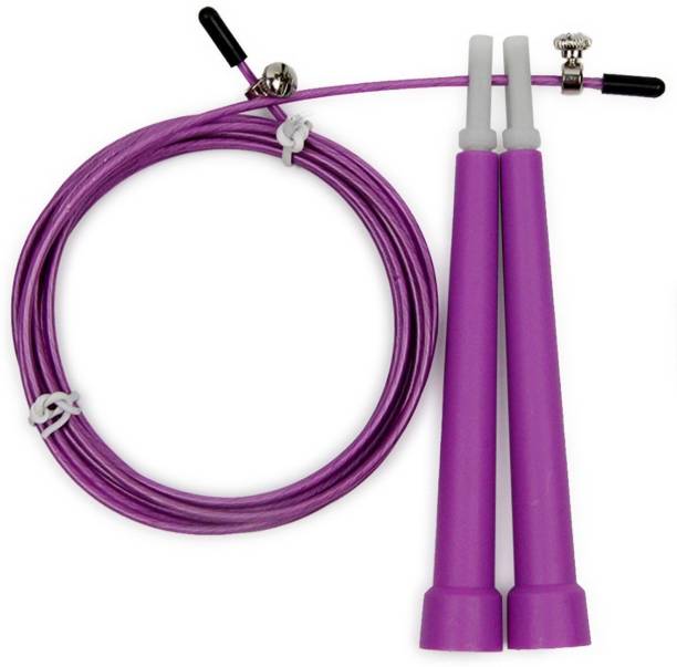 HAWKISH SKIPPING ROPE ADJUSTABLE CABLE FITNESS SPEED EXERCISE BOXING GYM JUMP FOR WARM UP AND FITNESS EXERCISE,(COLOR MAY VARY) Speed Skipping Rope
